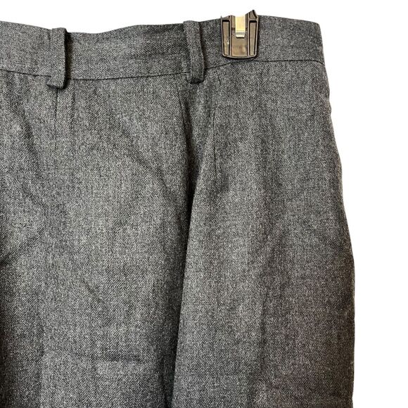 Liz Claiborne Pleated Midi Modest Vintage Gray Wool Skirt Pockets Old Money 16 - Picture 13 of 16